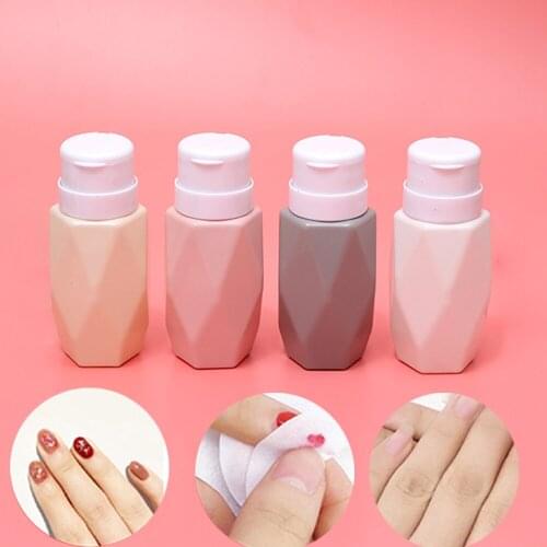 200ML Nail Art Rhombus Pump Dispenser Empty Bottle Acrylic Gel Polish Remover Cleaner Liquid Container Storage Manicure Tool