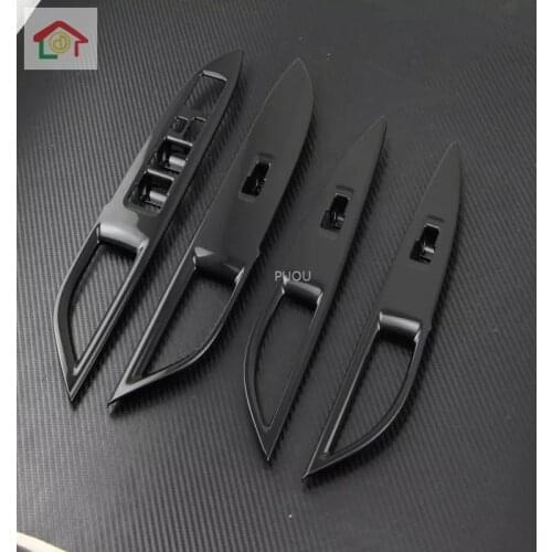 For Mitsubishi Outlander 2014 2015 2016 2017 2018 2019 Chrome Door Window Armrest Switch Button Knob Panel Cover Trim Decoration