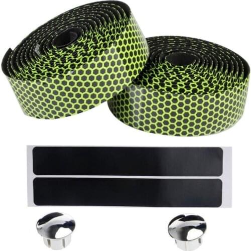 Bike Cycling Bicycle Sports Handlebar Tape Faux Leather Wrap Bar Plug Non-slip Road Sports Bike Handle Wraps