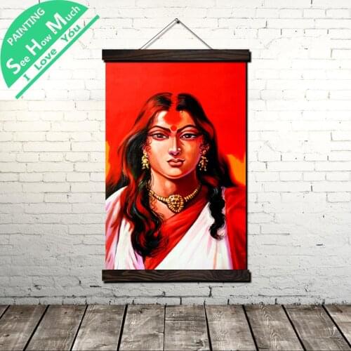 Artist Red God Christ Scroll Painting Canvas Vintage Poster and Print Wall Art Pictures Living Room Bedroom Farmhouse Decoration