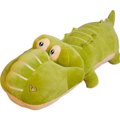 Hot Crocodile Plush Toy Giant Stuffed Cartoon Soft Alligator Doll Sleeping Pillow Cushion Gift Decoration 43inch 110cm DY50642