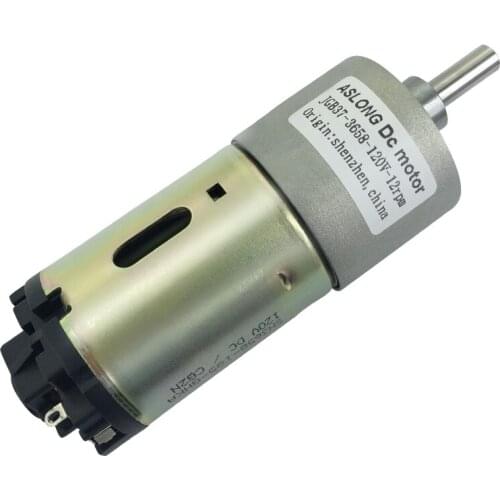 JGB37-3658 DC Deceleration Motor 12V 24V 120V Low Speed Motor Miniature Motor 0.8RPM-1000RPM