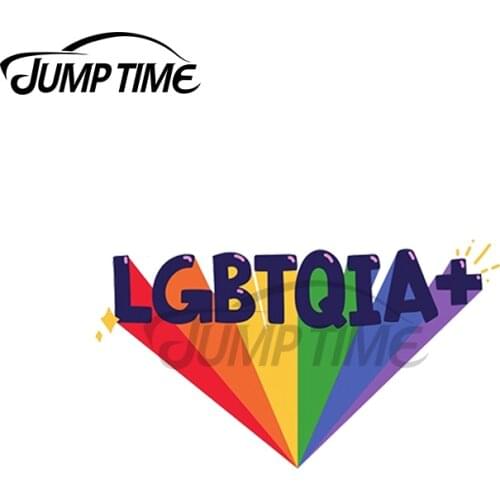 JumpTime 13 x 4cm LGBTQIA Rainbow Pride Prade Personality Car Sticker Scratch-Proof Decal Auto Laptop Waterproof Vinyl Car Wrap