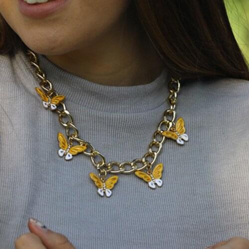 Boho Style Neck Pendant New Fashion Ladies Necklace Gift for Girlfriend Butterfly Necklace Jewellery Woman Vintage Jewelry
