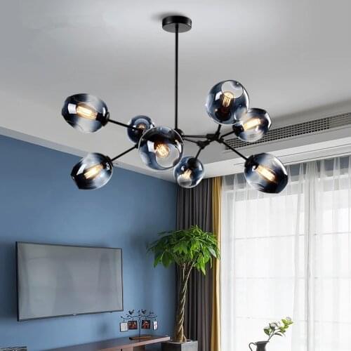 Molecule chandelier Living room Bedroom Tree branch Chandelier Gold Black art nordic Kitchen dinning lighting chandelier