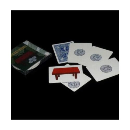 The Coin Table Magic tricks Coin Thru Table Card Trick Disappearing Close Up Gimmick Props Mentalism Comedy