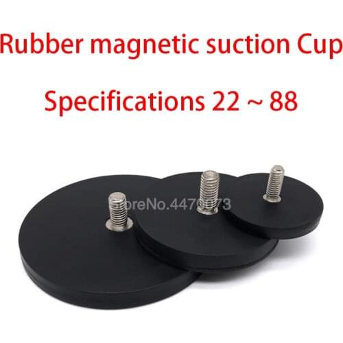 1Pcs Powerful Neodymium Magnet Disc With Rubber Costed Thread Led Panel Camera Multi Use Magnetic Pot