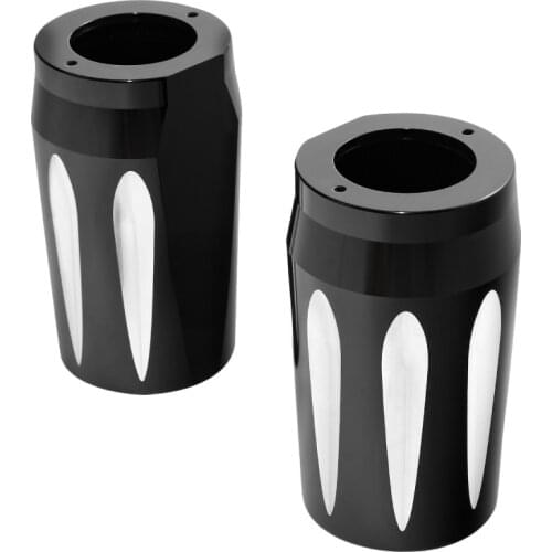 Motorcycle Fork Boot Slider Cover Cow Bell For Harley Touring CNC Street Glide Road King Electra Glide 2014-2017