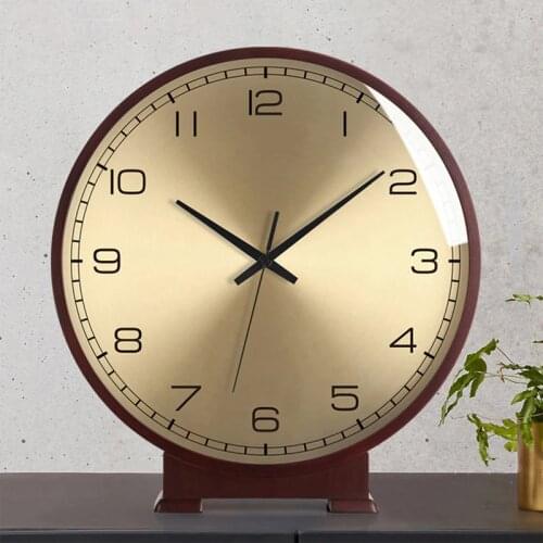 Hot European Table Clock Simple Wooden Desk Clock Living Room Office Bedroom Table Watch Desk decoration Creative Desktop Clock