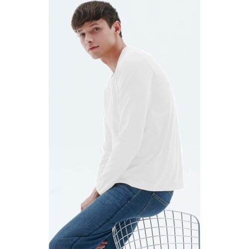 New Xiaomi Youpin cottonSmith four seasons T-shirt 100 times machine wash no deformation mens long sleeve casual top