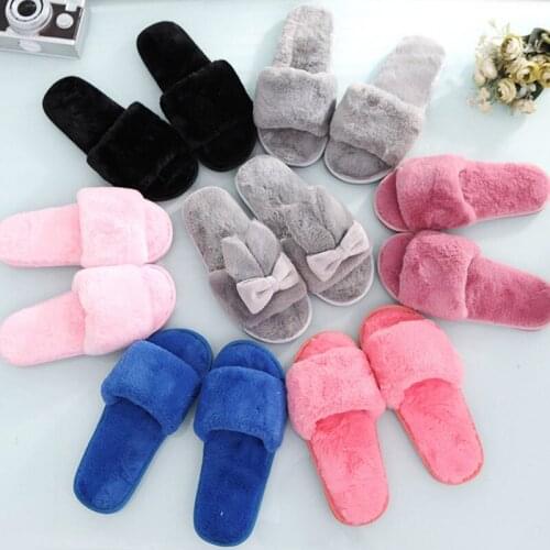 New Autumn and Winter Slippers Home Warm Rice Cotton Shoes Ladies Non-slip Slip-on Slippers TPR Thick Cotton Shoes