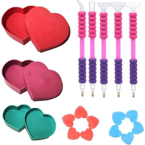 Brand new plastic diamond painting tool storage box point diamond tray diamond embroidery mosaic bracket storage box