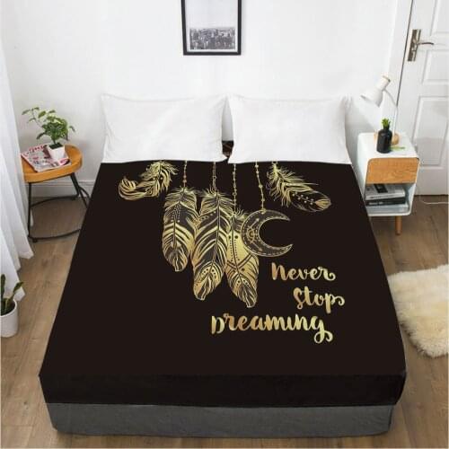 Fitted Sheets Mattress Cover With Elastic Band Linens Bedsheet Bed Sheet 90x200 200x200 135x200 Size 3D Printed Dreamcatcher