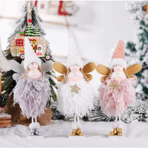 Christmas Plush Angel Pendant Child Cute Doll Christmas Tree Pendant Christmas Decorations For Home Christmass Gift Navidad2022