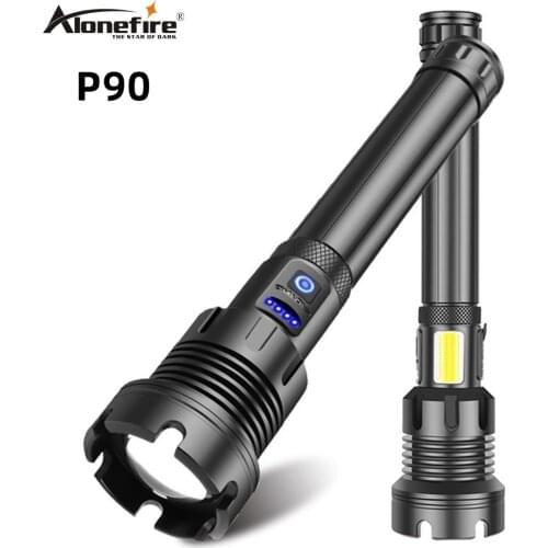Alonefire H54 Most Powerful XHP90 LED Flashlight Tactical waterproof Torch Zoomable Handheld Light Hunting camping lamps