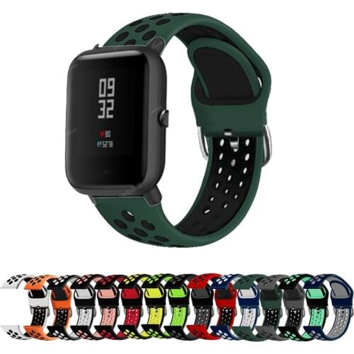 Silicone Watch Band Wrist Strap For Huami Amazfit GTS 2 2E 2 Mini GTR 42MM Watch Bracelet for Amazfit Bip / S/U Pro Accessories