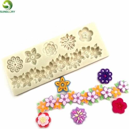 Sunglory Sugarcraft Flowers Silicone Mould Fondant Decoration Cake Mold Gumpaste Chocolate Mold DIY Baking Cake Decorating Tools