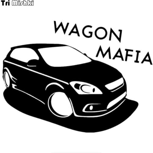 Tri Mishki 14.9x20cm wagon mafia funny car sticker Vinyl Decals Motorcycle Accessories sticker reflective HZX548