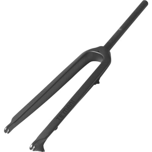 TEMANI Bicycle Front Fork Matte Carbon Fiber Mountain Bike Fork Disc Brake MTB Bicycle Straight Tube Forks