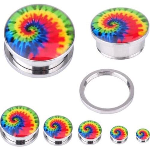 Dream Catcher Dangle Ear Plugs Stainless Steel Screw Flesh Tunnel Expander Stretcher Body Tragus Piercing Jewelry