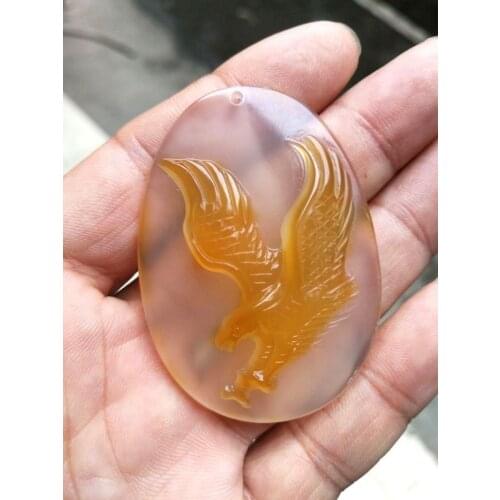 Admirable agate Pendant Amulet eagle carnelian flight hawk hanging drop talisman