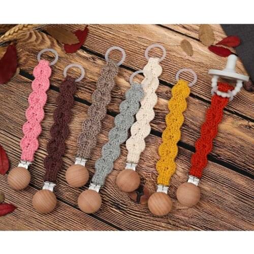 Pacifier Clip Chain Baby Dummy Holder Clasps Nipple Soother Chew Handmade