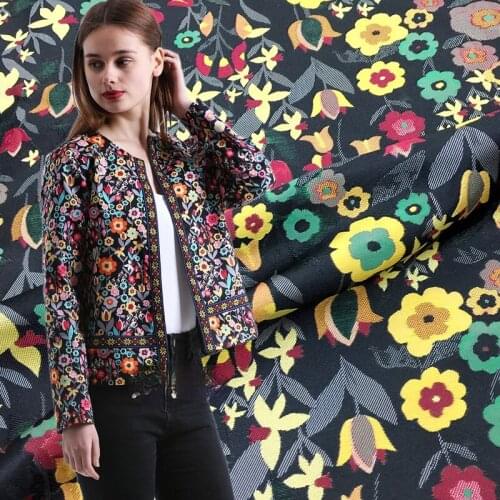 High-quality yarn-dyed small floral jacquard suiting fabric spring, autumn and winter dresses, tutu skirt style, crisp fabrics