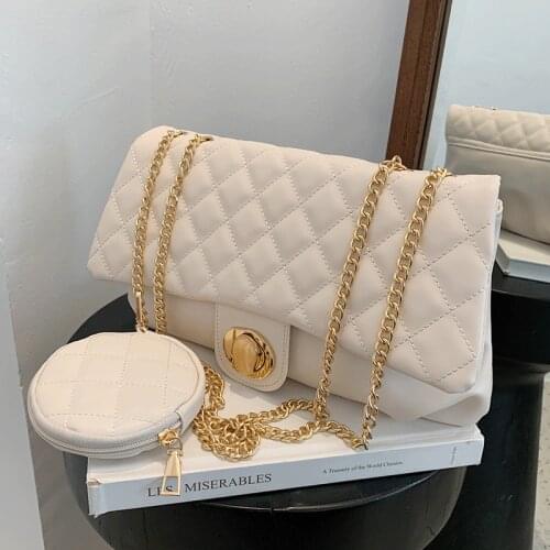 Large White Shoulder Bags Woman Purses and Handbags Diamond Lattice Crossbody Bag for Girls Fashion Travel Messenger Bag Ladies