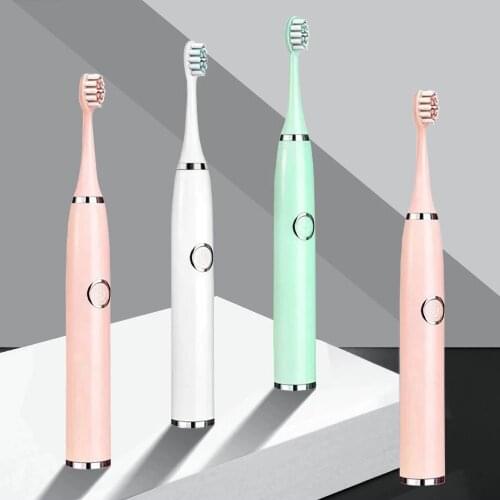Super Sonic Electric Toothbrushes for Adults Kid Smart Timer Whitening Toothbrush IPX7 Waterproof Replaceable AA Battery Version