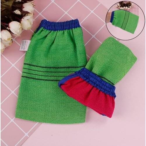 1PCS New Shower Spa Exfoliator Two-sided Bath Glove Body Cleaning Scrub Mitt Rub Dead Skin Removal