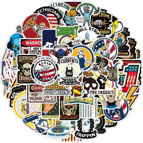 10/50pcs/pack Cool Welder Electric welding Graffiti Stickers Lable For Refrigerator Cars Helmet DIY Gift box Bicycle Guitar