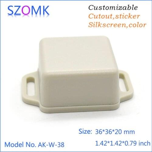 2 pcs a lot szomk plastic case electrical junction box wall mount plastic project box pcb enclosures for electronics 36*36*20mm
