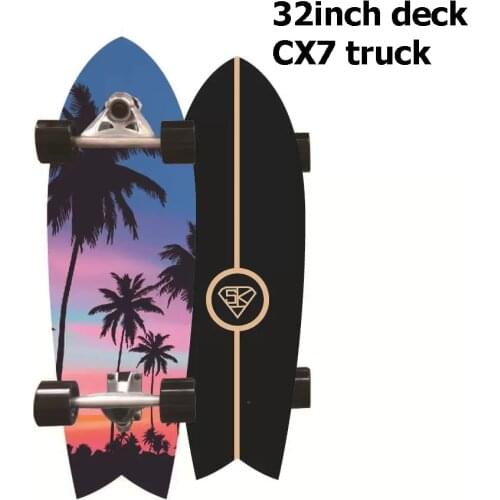 31.5inch Land Surf Skate Board CX7 Surfskate 7-Tier Fishtail Maple Deck Complete Carving Pumping Outdoor Sport Surf Skateboard