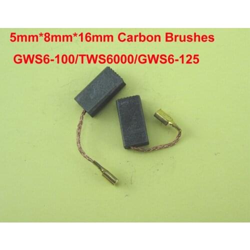 5mm*8mm*16mm Carbon Brushes For Grinder GWS6-100/TWS6000/GWS6-125/GWS8-100