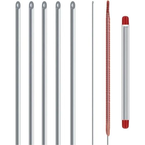 5 Pcs/set Metal Hollow Gas Needle Stainless Steel Fast Upper Bait Penetrate Earthworm Fishing Gear Accessories Tools U2JB