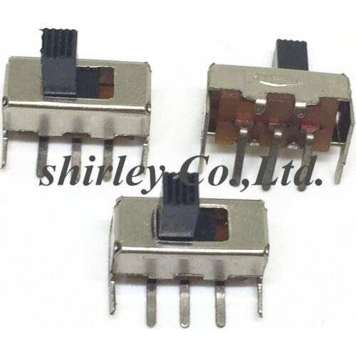 Free shiiping 100pcs Toggle switch SK12D07VG5 5mm stents Small toggle switch high Miniature Slide Switch Side Knob 3pin 2