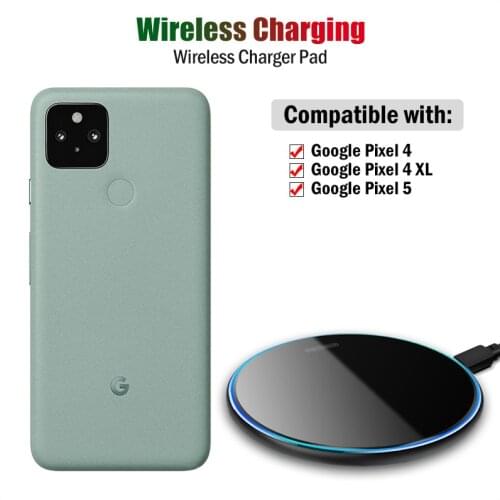 10W Fast Qi Wireless Charger for Google Pixel 5 4 XL 4XL Case Phone Wireless Charging Pad Breathing Light