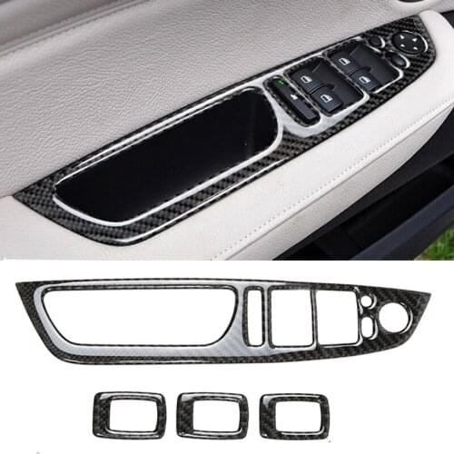 Car Door Armrest panel decoration decals 4pcs For BMW X5 e70 X6 e71 2008-14 Stainless steel Window Glass Lifting Buttons Trim