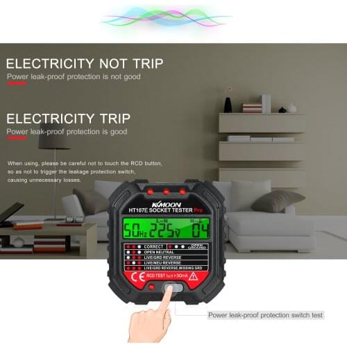 KKmoon Electric Circuit Polarity Voltage Detector Breaker Finder GFCI Outlet Tester with Voltage 90-250V Socket Tester Automatic