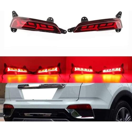DHBH-Car LED Rear Bumper Light Reflector Light Rear Driving Brake Light Lamp Assembly for Hyundai Creta IX25 2014-2017