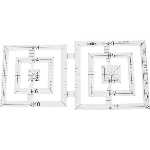 DIY Tools Sewing Parts Ruler Patchwork Rules Quilting Rules Double-Square Ruler Twin Ruler(NT-4010)