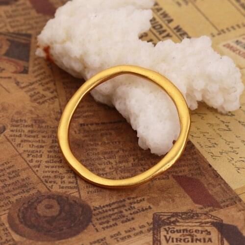 DoreenBeads Zinc Based Alloy Connectors Irregular Matt Gold Circle Ring Jewelry DIY Findings 27mm x27mm - 27mm x26mm, 10 PCs