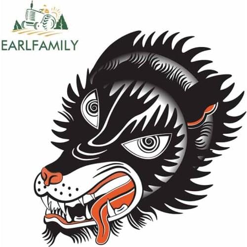 EARLFAMILY 13cm x 12.8cm For The Wolves Car Stickers And Decals Repair Sticker Personality Creative Vinyl Material Scratch-Proof