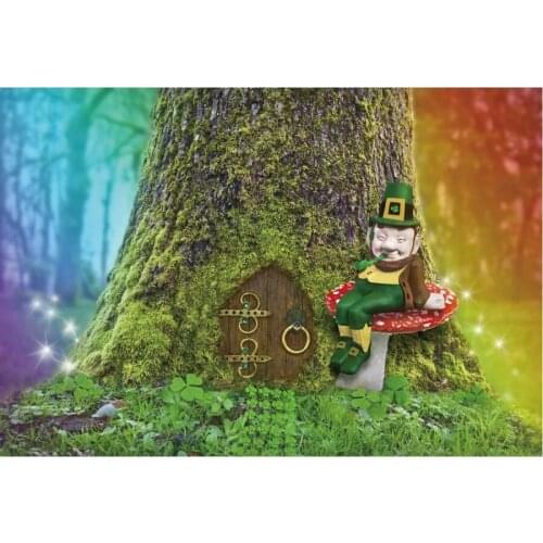 St. Patricks Day Backdrop The Wizard Guarding the Treasure Photography Background Family Party Decor Photo Booth Studio Prop