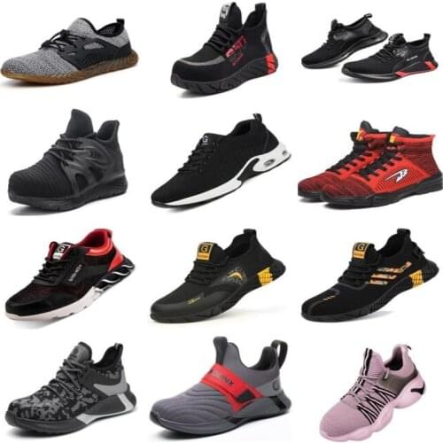 Breathable Safety Shoes Men Boots Anti-Smashing Construction Work Sneakers Lightweight Steel Toe Cap Work Safety Boot For Women