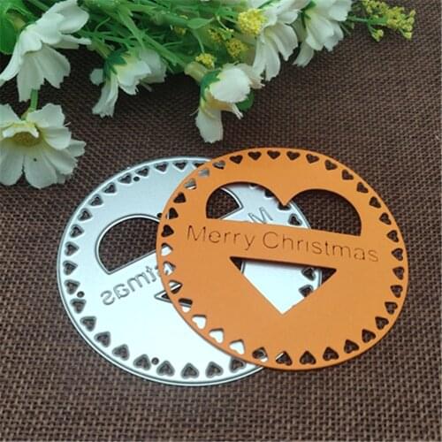 Circle hear Metal Cutting die keychain shaker Heart Paper Key Chain Scrapbook Paper Craft Card Punch Art Knife Cutter