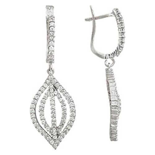 KUTAYDAN Zircon Earrings 925 Sterling Silver