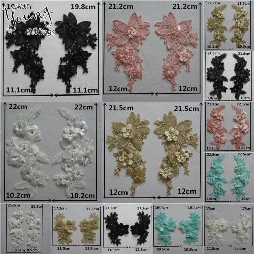 Fashion Style Flower Embroidery Lace Collar DIY Lace Neckline Clothing Sewing Decorative Accessories Pair for sale YL556-YL569
