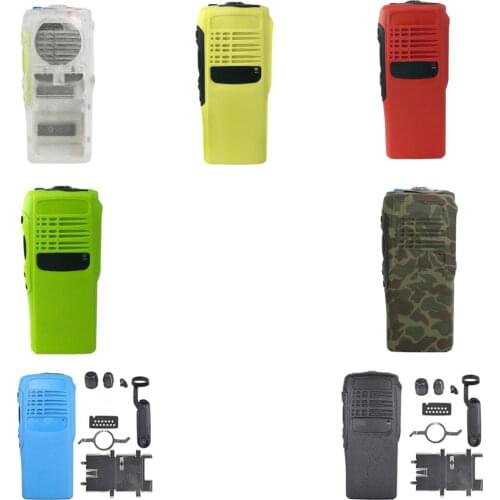 VBLL Repair Replacement Front Housing Case Cover Kit with Speaker Mic Fit For Motorola HT750 Walkie Talkie Portable 2Way Radio