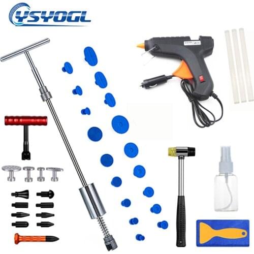 Car Dent Repair Assembly T-rod Puller Glue Gasket Metal Gasket Pencil Hammer Hail Pit Repair Car Glue Gun Car Repair Tools